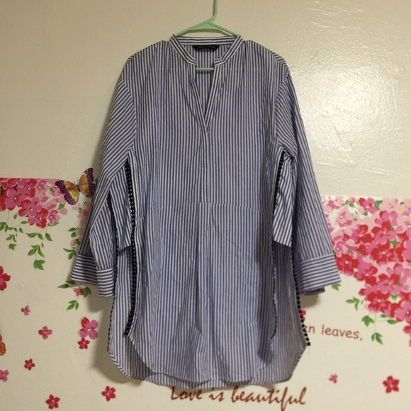 Zara Tops - ZARA WOMAN STRIPED TUNIC TOP NWT SZ L